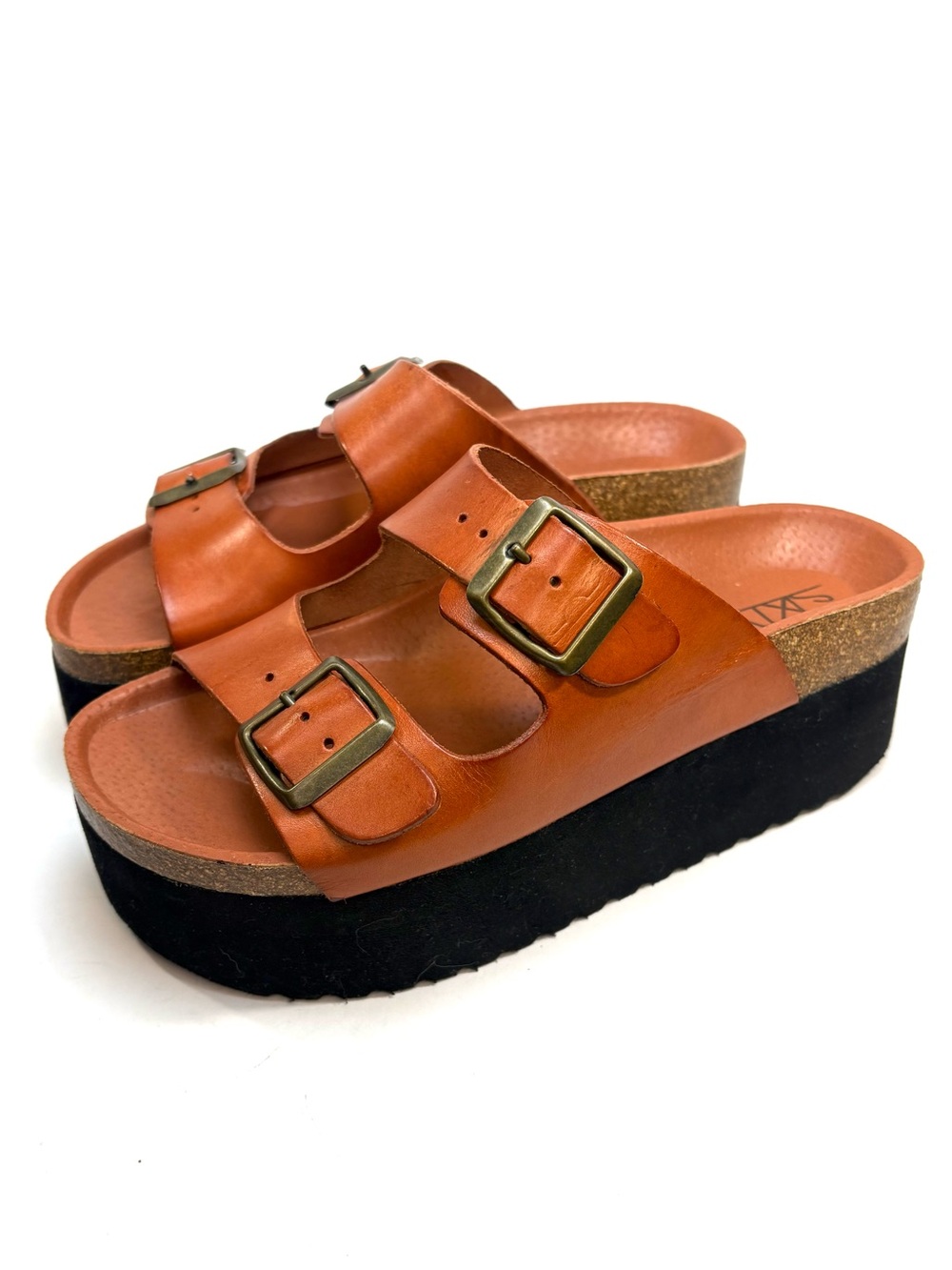 SixtySeven Platform Tan Leather Sandals | 37